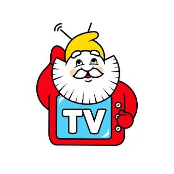 Dwarf tv sign Stock Illustration