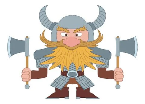 Dwarf warrior Stock Illustration
