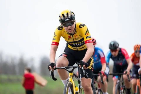 Dwars door Vlaanderen Women 2023 Maud Oudeman (NED, Team Jumbo-Visma), Dwa... Stock Photos