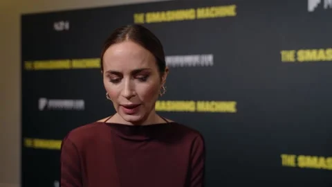 Dwayne Johnson and Emily Blunt interview at the UK Special screening of The Sma Stock Footage 317725206