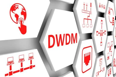 DWDM concept cell background 3d illustration Stock Illustration