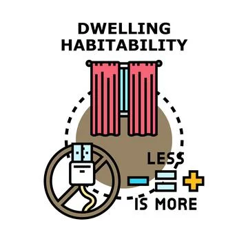 Dwelling habitability vector concept creating living comfort Stock Illustration