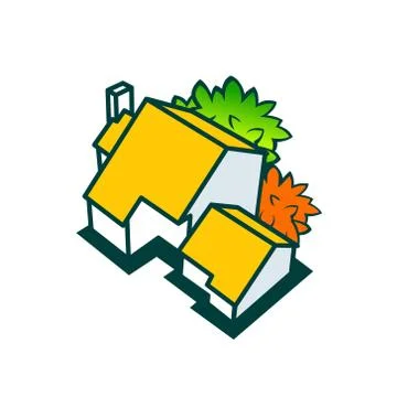 Dwelling house Stock Illustration