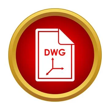 Dwg file format icon for cad software Stockillustratie