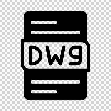 Dwg format file type icons. document extension symbol icon.  Stock Illustration