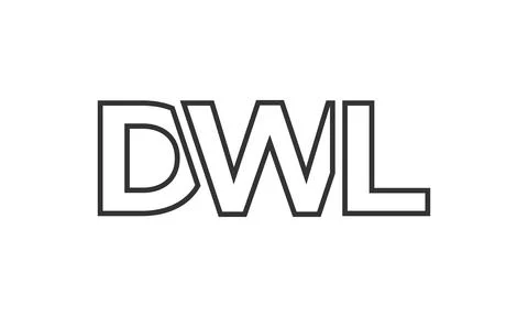 DWL logo design template with strong and modern bold text. Initial based ve.. Stock Illustration