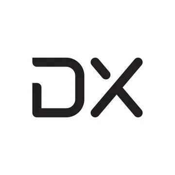 Dx initial letter vector logo icon Illustrazione stock