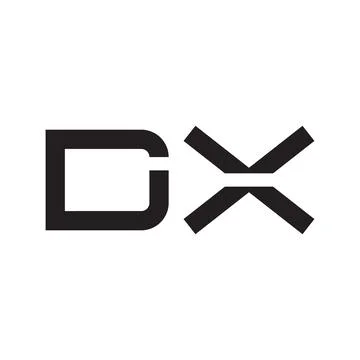 Dx initial letter vector logo icon Stock Illustration