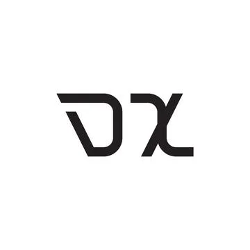 Dx initial letter vector logo icon 스톡 일러스트