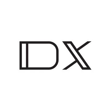 Dx initial letter vector logo icon Illustrazione stock