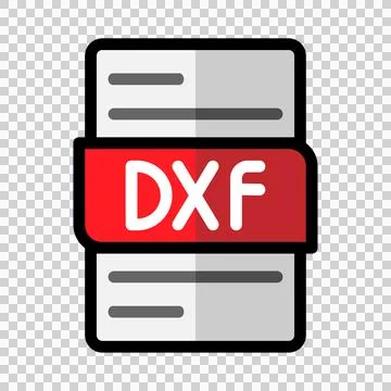 Dxf file type flat icons. document files format graphic design outline icon Illustrazione stock