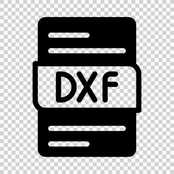 Dxf format file type icons. document extension symbol icon.  Illustrazione stock