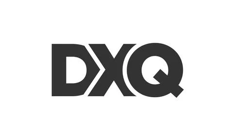 DXQ logo design template with strong and modern bold text. Initial based ve.. Stock Illustration