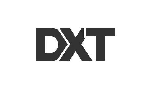 DXT logo design template with strong and modern bold text. Initial based ve.. Stock Illustration