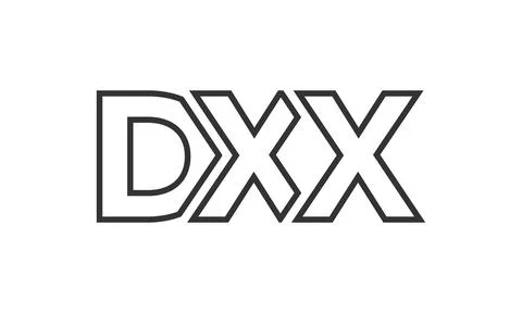 DXX logo design template with strong and modern bold text. Initial based ve.. Stock Illustration