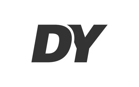 DY Techno Editable Font Logo For Corporate Branding. Bold, Futuristic Desig.. Illustrazione stock