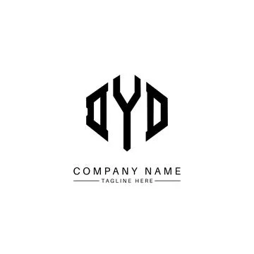 DYD letter logo design with polygon shape. DYD polygon and cube shape logo .. Illustrazione stock