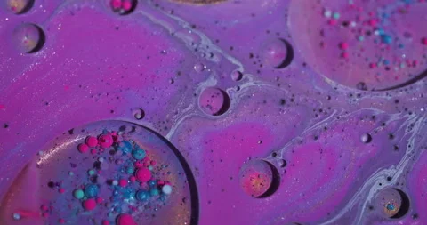Dye bubbles paint wave glitter oil acrylic liquid Video stock 318200601