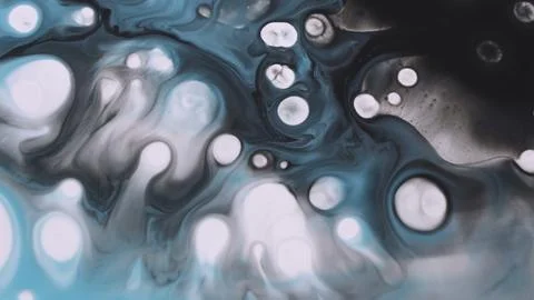 Dye drop splatter water flowing emulsion spilling Stock Illustration