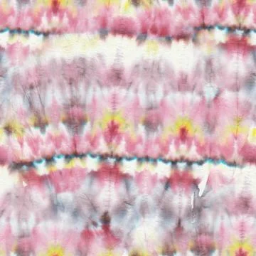 Dye Effect Seamless. Ethnic Texture. Floral Bohemian Design. Pink Hippie Bord Stock Illustration