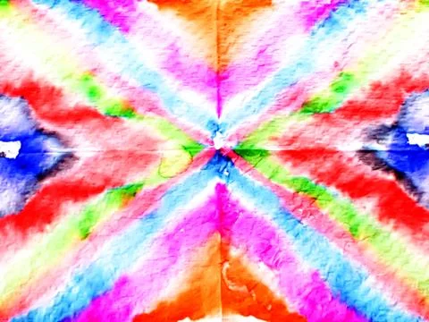 Dye effect. Tribal boho pattern. Batik brush. Illustrazione stock