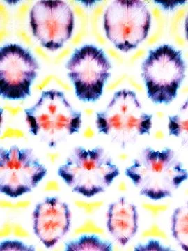 Dye effect. Tribal boho pattern. Batik brush. Stock Photos