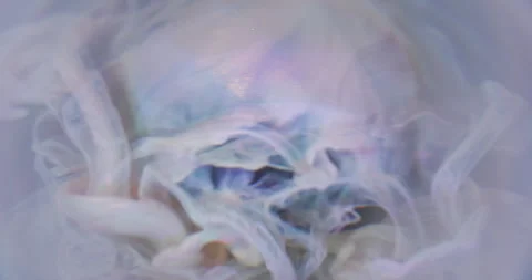 Dye spill blur paint wave sparkling smoke sphere Video stock 323048047