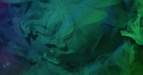 Dye spill blur paint wave sparkling smoke sphere Stock Footage 323048100