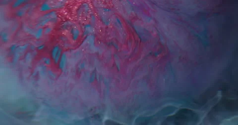 Dye spill blur paint wave sparkling smoke sphere Stock Footage 323681900