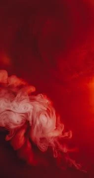 Dye spread pigment splash sparkle flow red paint Stock Photos