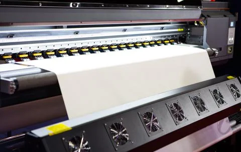Dye sublimation printing machine. Stock Photos