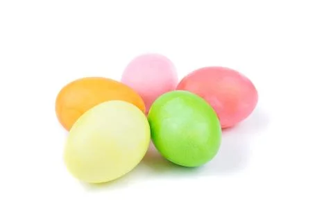 Dyed eggs for Easter Stock Photos