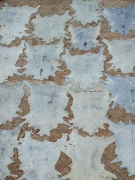 Dyed leather drying under the sun. Traditional leather tannery in Fez, Morrocco Stock Photos