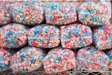 Dyed Popcorn Stock Photos