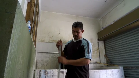 Dyeing Batik Textile.02 Stock Footage 122193370