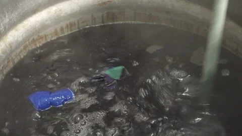 Dyeing Batik Textile.03 Video stock 122194173