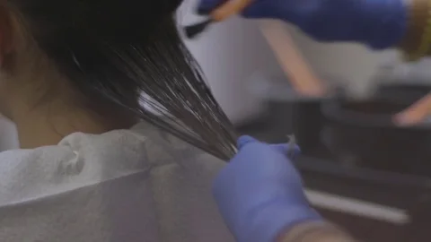 Dyeing hairs 3 Stock Footage 71611050