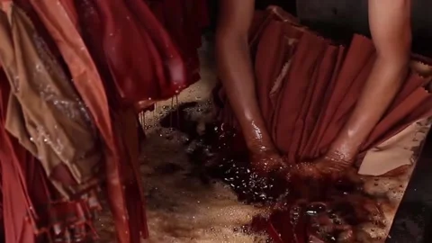 Dyeing house dyeing process Stock Footage 235131655