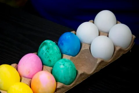 Dying Easter Eggs Stock Photos