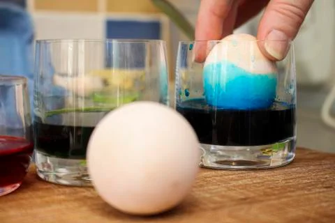 Dying of the eggs for Easter Foto stock
