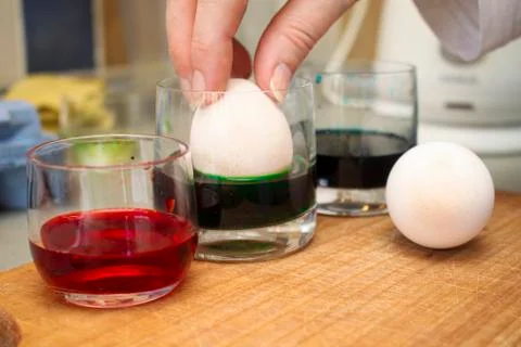 Dying of the eggs for Easter Foto stock