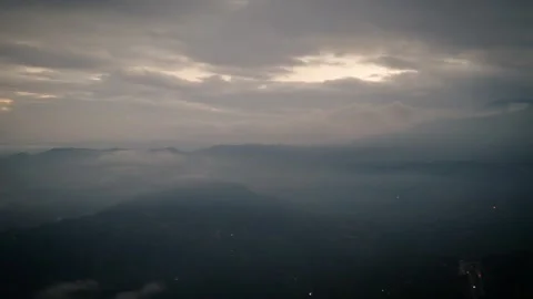 Dying Embers of Sunlight Suffocated by Thick Gloomy Veil Stock Footage 316798707