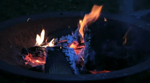 Dying fire Stock Footage 840332