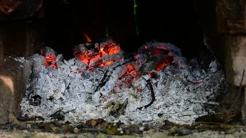 Dying fire Stock Footage 116022176