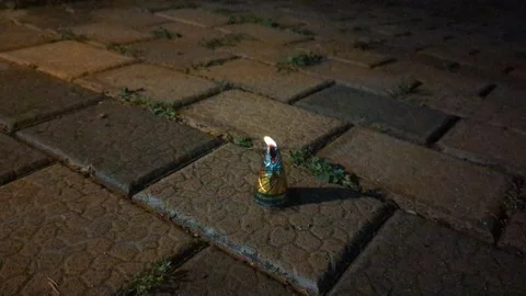 A dying flame burning slowly Stock Footage 277968605