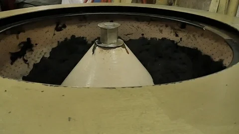 Dying machine for wool inside Harris Tweed Mill 스톡 동영상 109071217