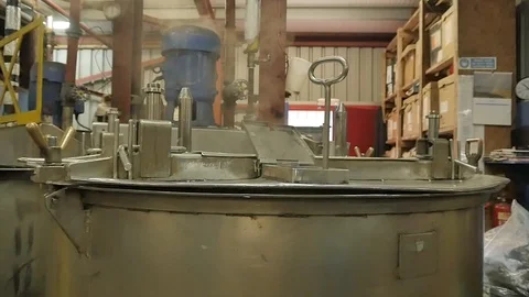 Dying machine for wool inside Harris Tweed Mill 스톡 동영상 109071260