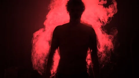 Dying Passing away Red Hell Hellish light Cine 4K Ultra HD Stock Footage 106810621
