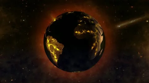Dying planet Earth Stock Footage 18351498