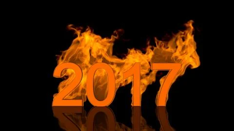 Dynamic 2017 New Year date design Stock Illustration
